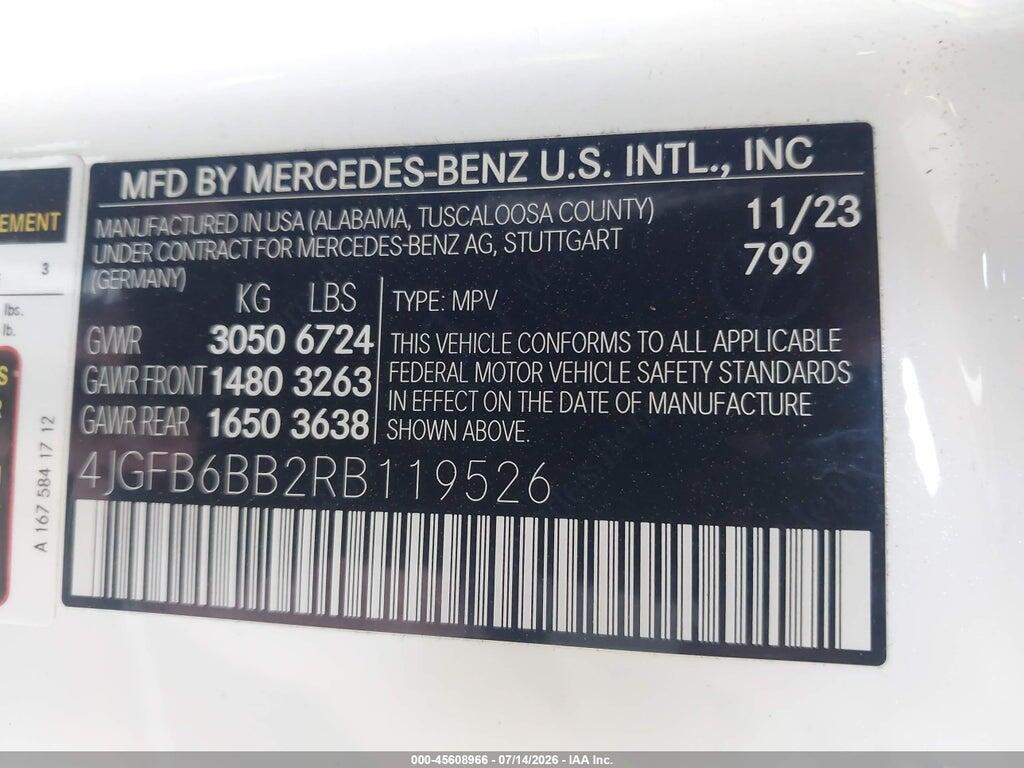4JGFB6BB2RB119526 2024 MERCEDES-BENZ AMG GLE 53 photo no. 9