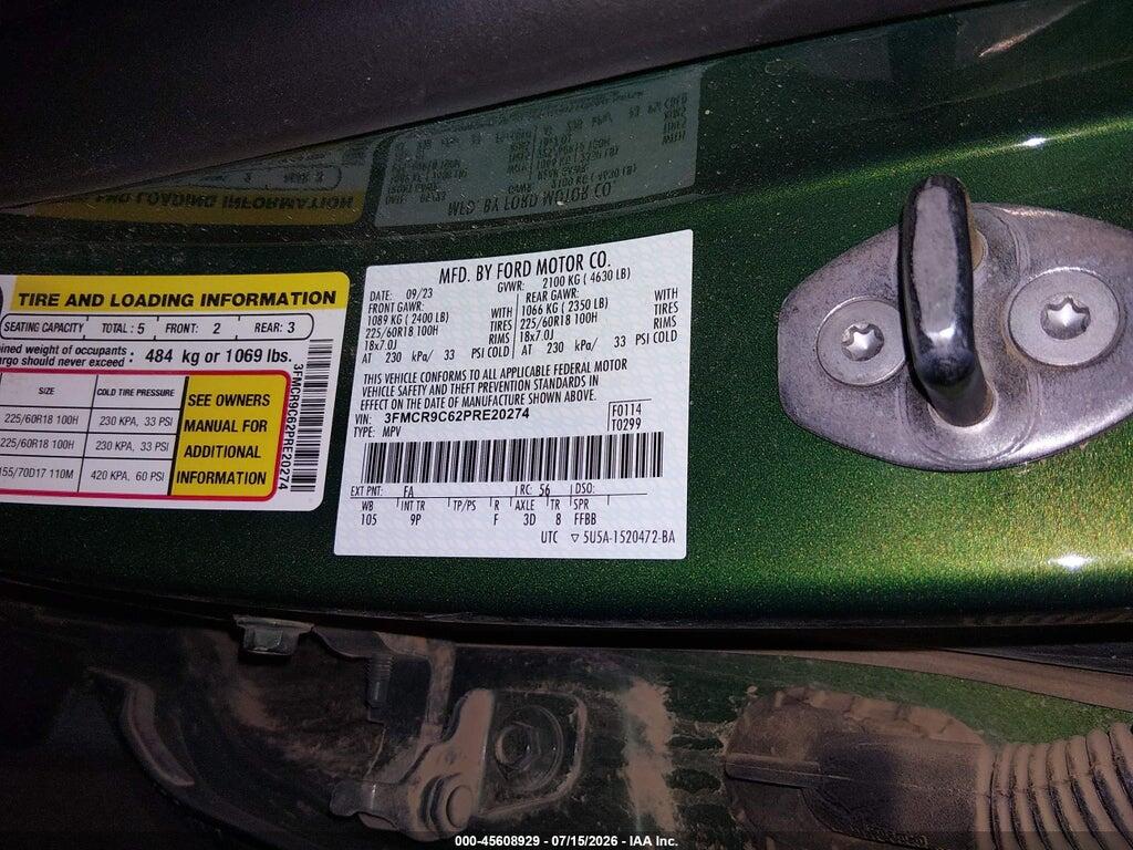 3FMCR9C62PRE20274 2023 FORD BRONCO SPORT photo no. 9