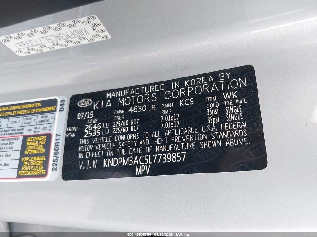 KNDPM3AC5L7739857 2020 KIA SPORTAGE photo no. 9