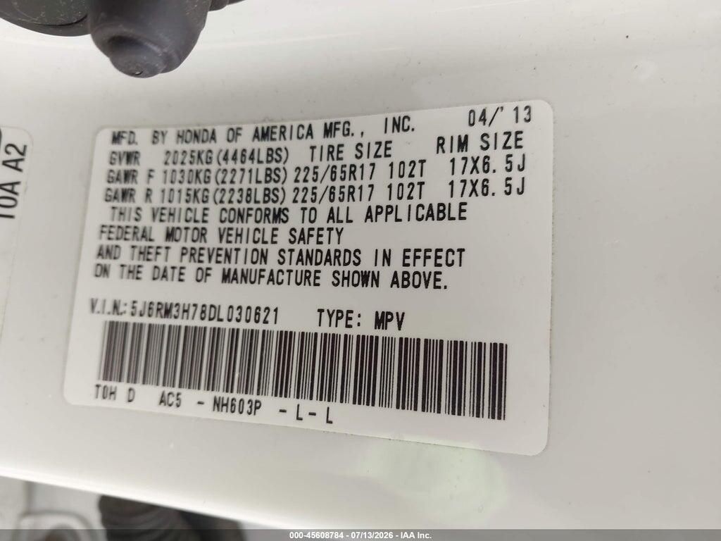 5J6RM3H78DL030621 2013 HONDA CR-V photo no. 9