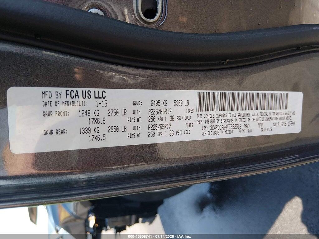 3C4PDCAB4FT632516 2015 DODGE JOURNEY photo no. 9