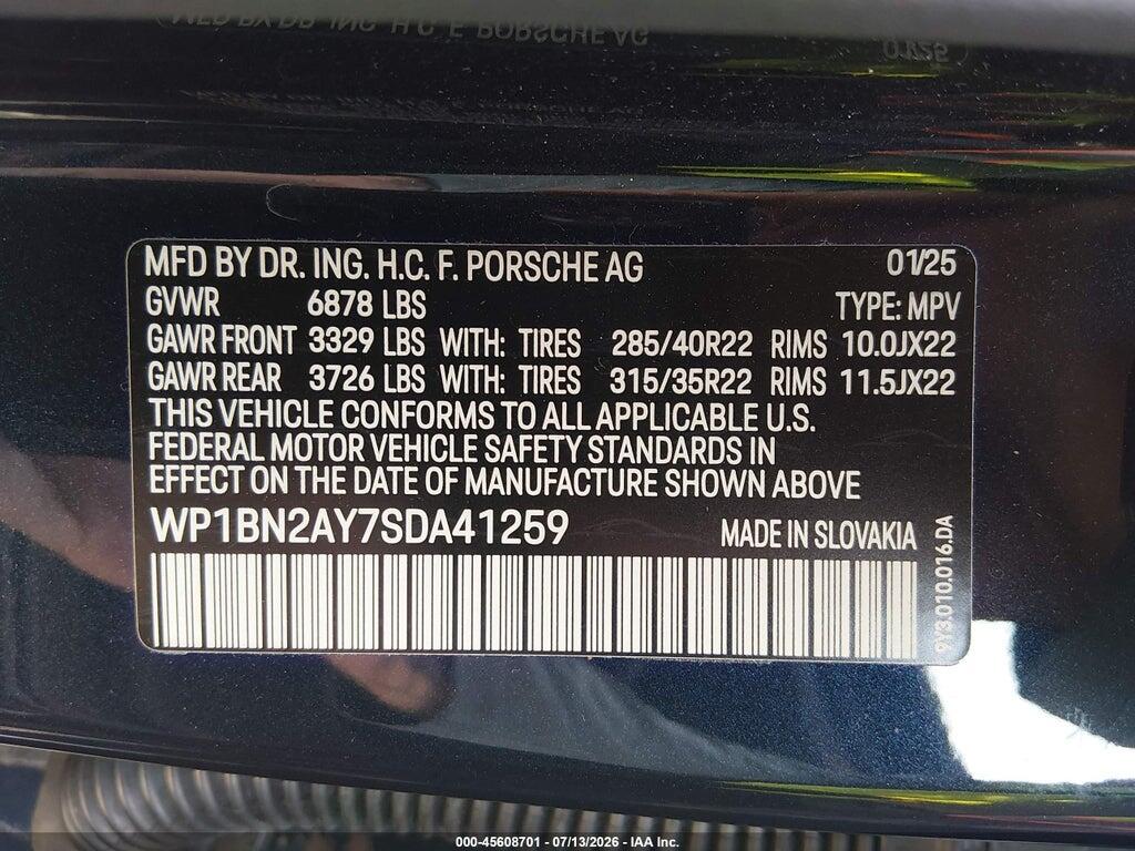 WP1BN2AY7SDA41259 2025 PORSCHE CAYENNE E-HYBRID COUPE photo no. 9