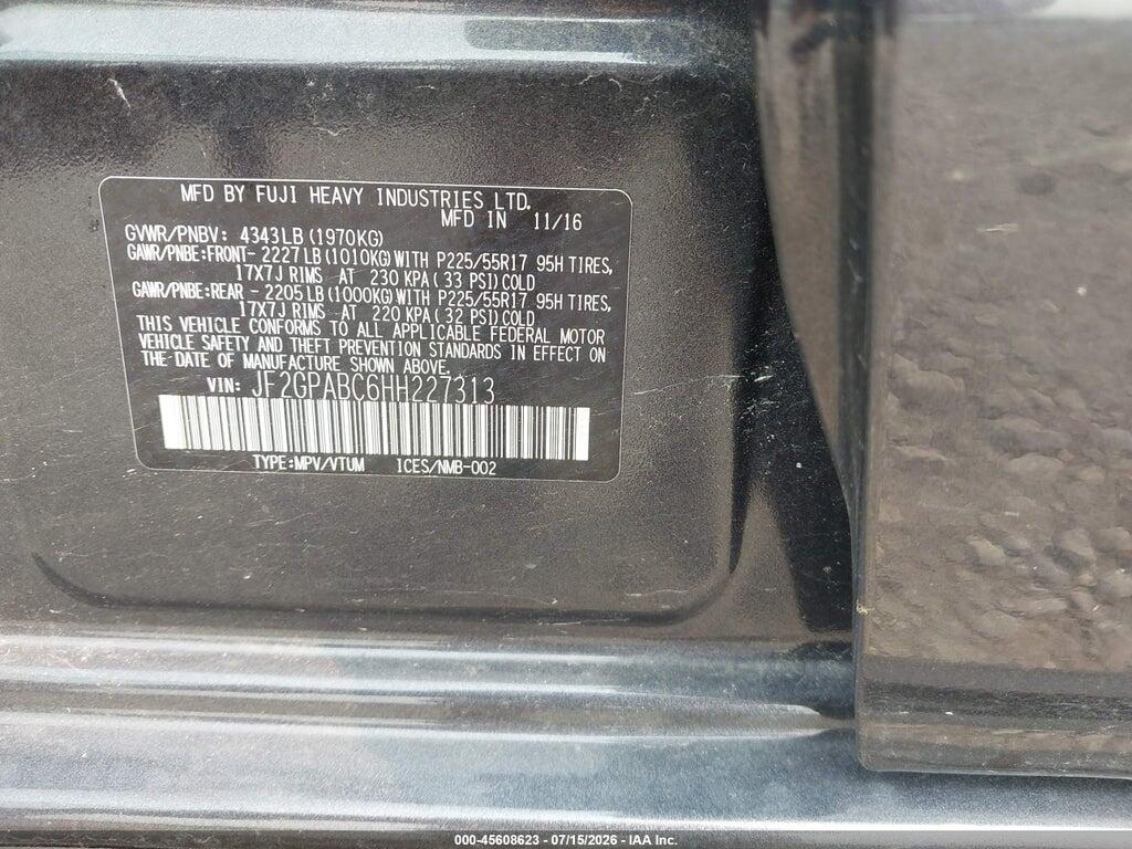 JF2GPABC6HH227313 2017 SUBARU CROSSTREK photo no. 9