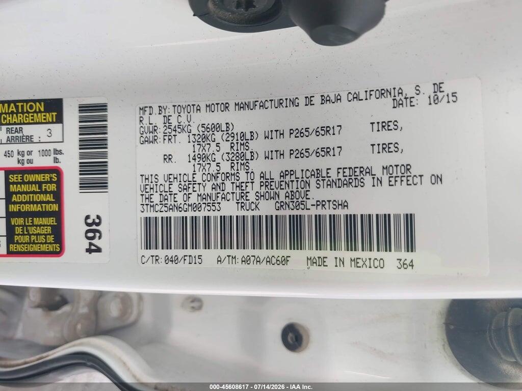 3TMCZ5AN6GM007553 2016 TOYOTA TACOMA photo no. 9