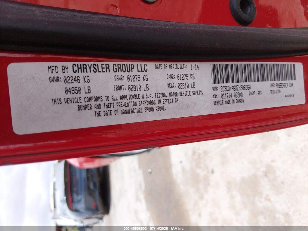 2C3CDYAGXEH206560 2014 DODGE CHALLENGER photo no. 9