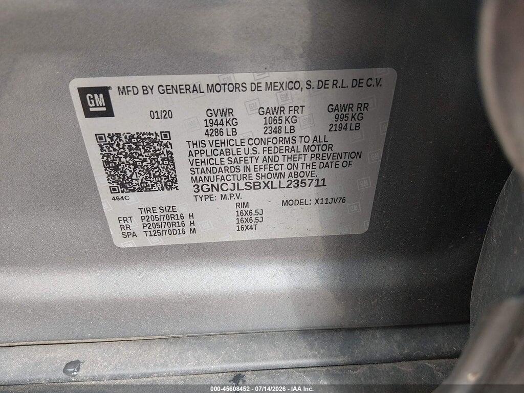 3GNCJLSBXLL235711 2020 CHEVROLET TRAX photo no. 9
