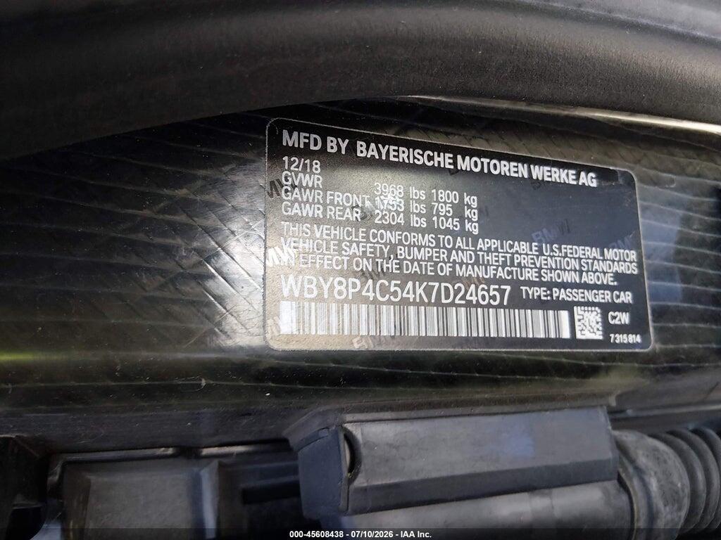 WBY8P4C54K7D24657 2019 BMW I3 photo no. 9