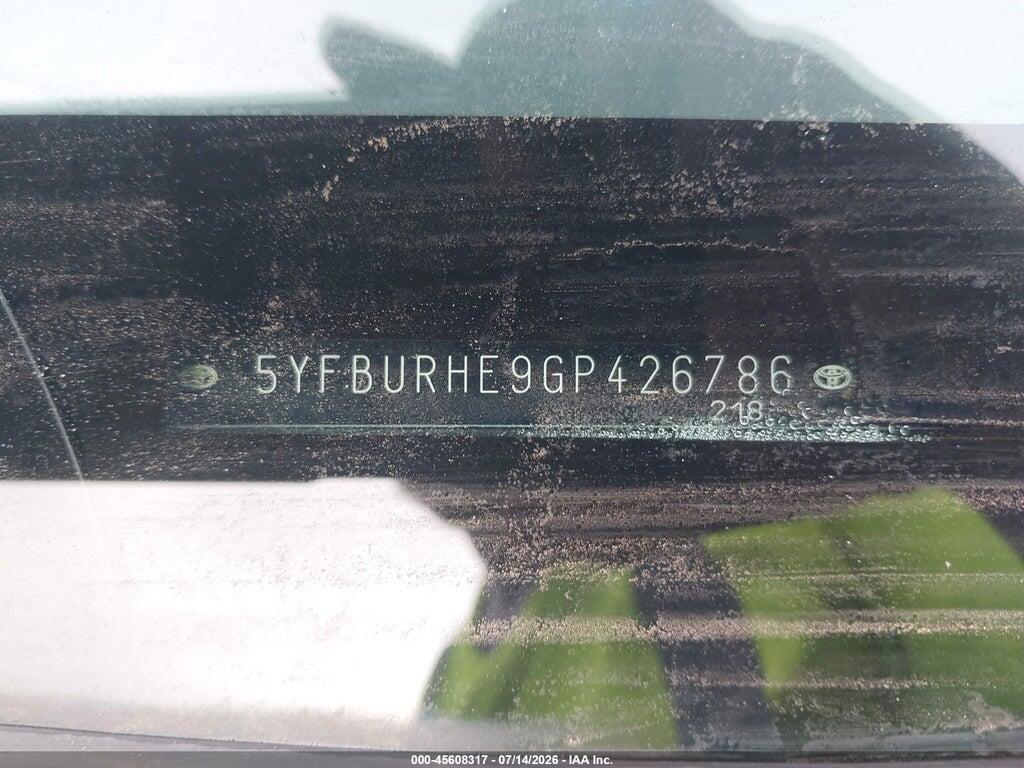 5YFBURHE9GP426786 2016 TOYOTA COROLLA photo no. 9