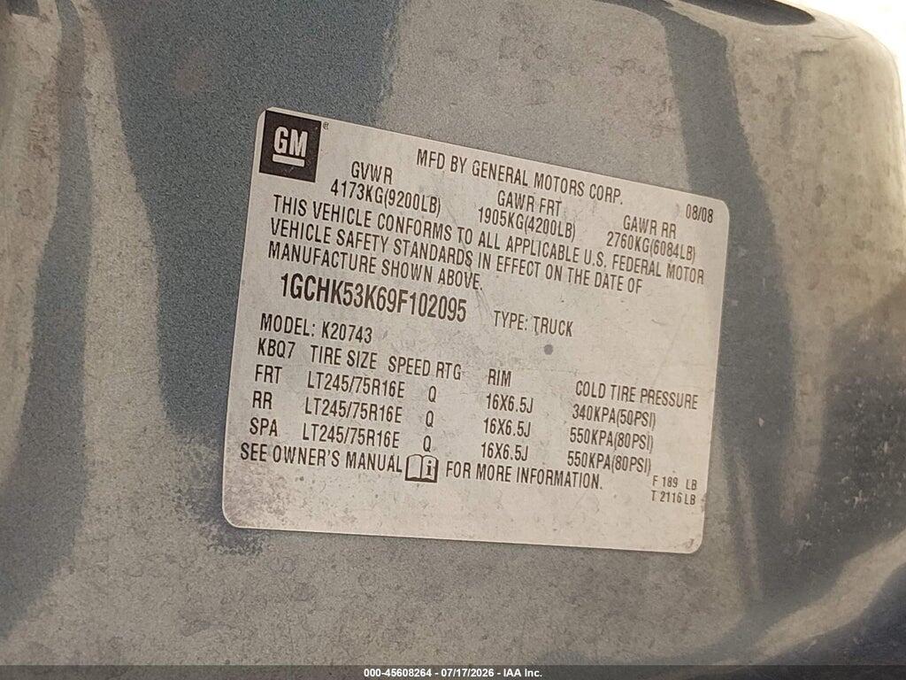 1GCHK53K69F102095 2009 CHEVROLET SILVERADO 2500HD photo no. 9