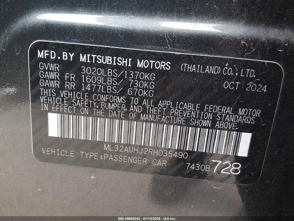 ML32AUHJ2RH035490 2024 MITSUBISHI MIRAGE photo no. 9