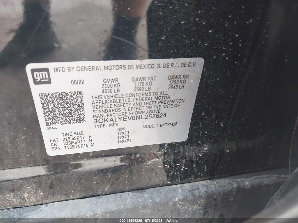 3GKALYEV6NL252624 2022 GMC TERRAIN photo no. 9