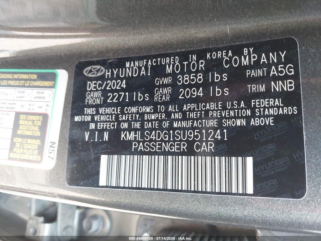 KMHLS4DG1SU951241 2025 HYUNDAI ELANTRA photo no. 9