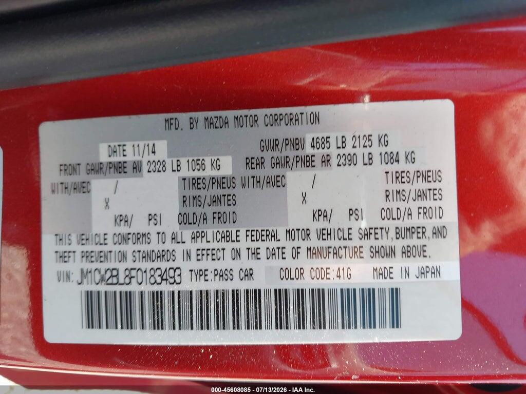 JM1CW2BL8F0183493 2015 MAZDA MAZDA5 photo no. 9
