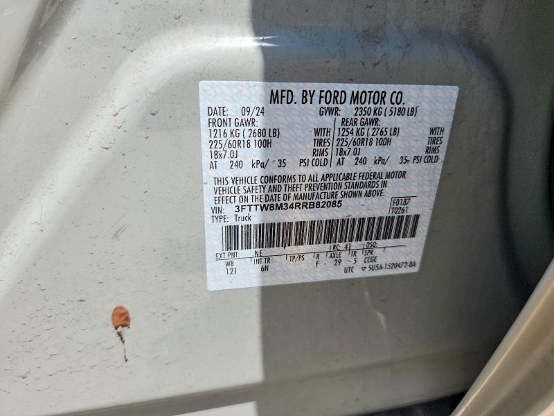 3FTTW8M34RRB82085 2024 FORD MAVERICK photo no. 12