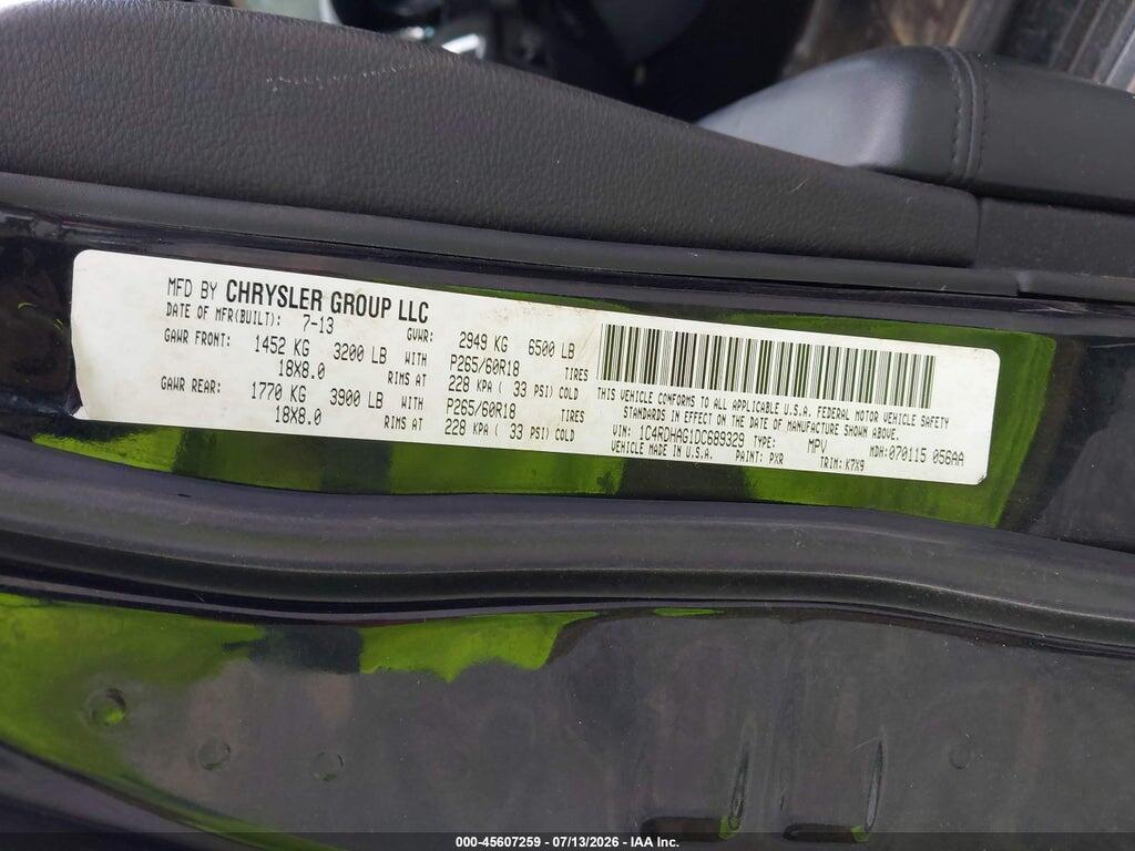 1C4RDHAG1DC689329 2013 DODGE DURANGO photo no. 9