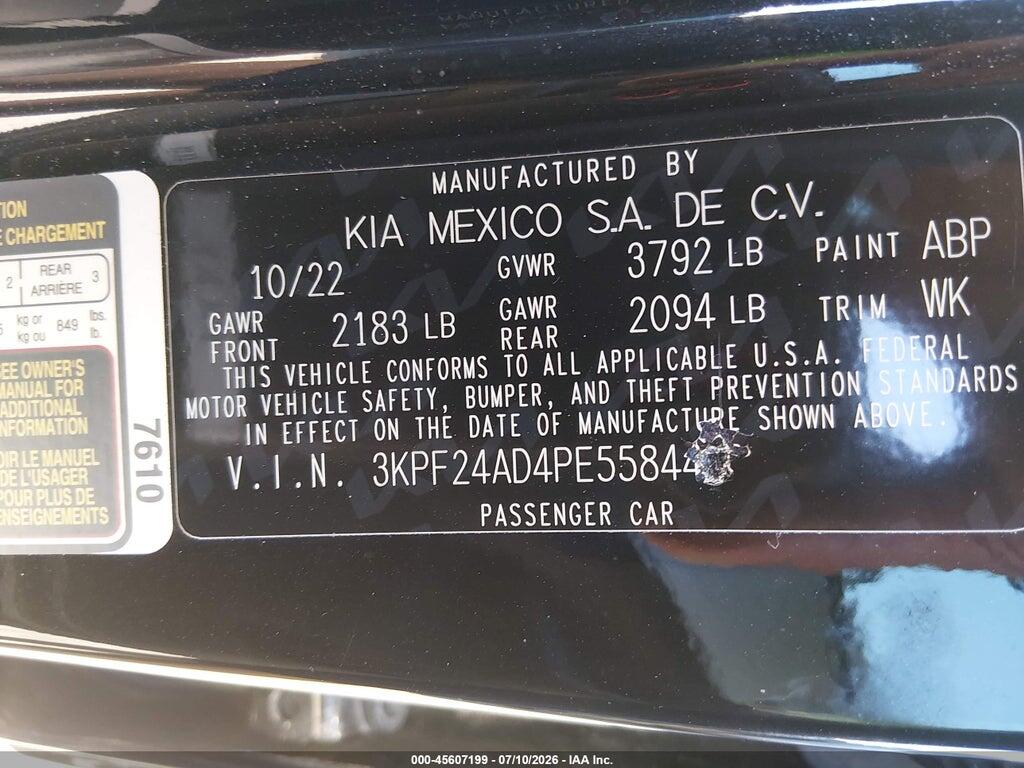 3KPF24AD4PE558447 2023 KIA FORTE photo no. 9