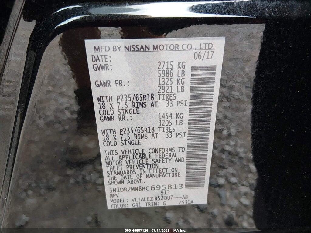 5N1DR2MN8HC695813 2017 NISSAN PATHFINDER photo no. 9