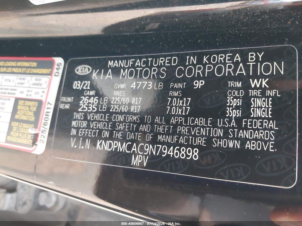 KNDPMCAC9N7946898 2022 KIA SPORTAGE photo no. 9