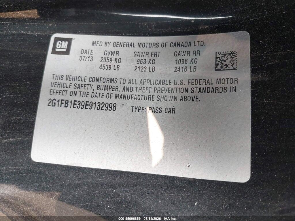 2G1FB1E39E9132998 2014 CHEVROLET CAMARO photo no. 9