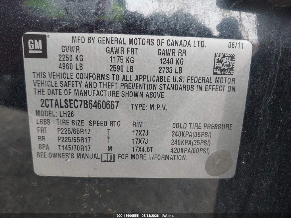 2CTALSEC7B6460667 2011 GMC TERRAIN photo no. 9
