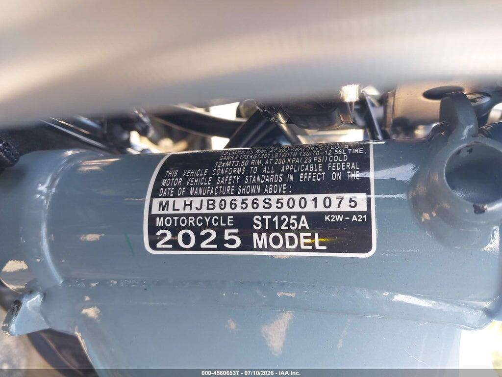 MLHJB0656S5001075 2025 HONDA ST125 photo no. 10