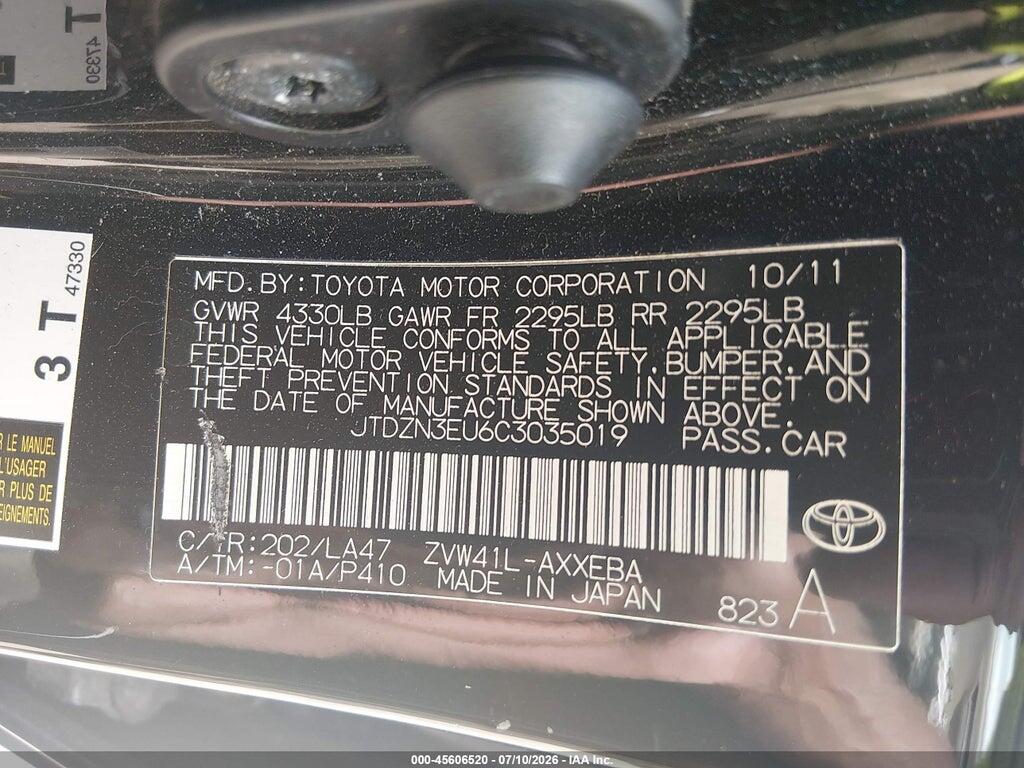 JTDZN3EU6C3035019 2012 TOYOTA PRIUS V photo no. 9