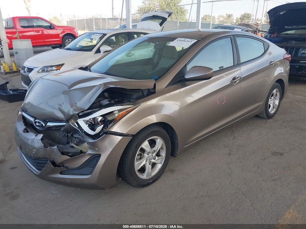 5NPDH4AE1EH461956 2014 HYUNDAI ELANTRA photo no. 2
