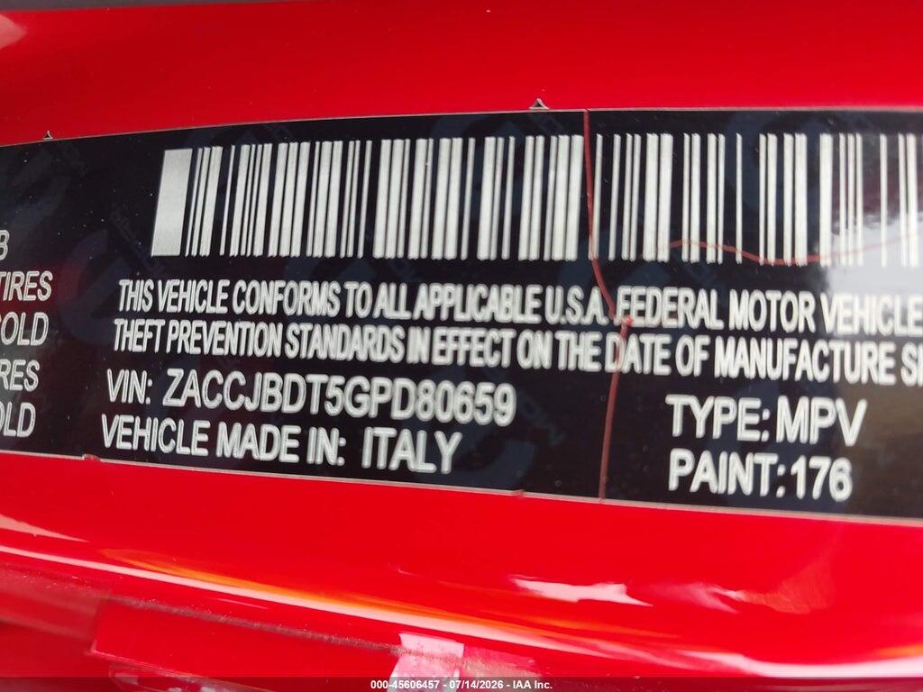 ZACCJBDT5GPD80659 2016 JEEP RENEGADE photo no. 9