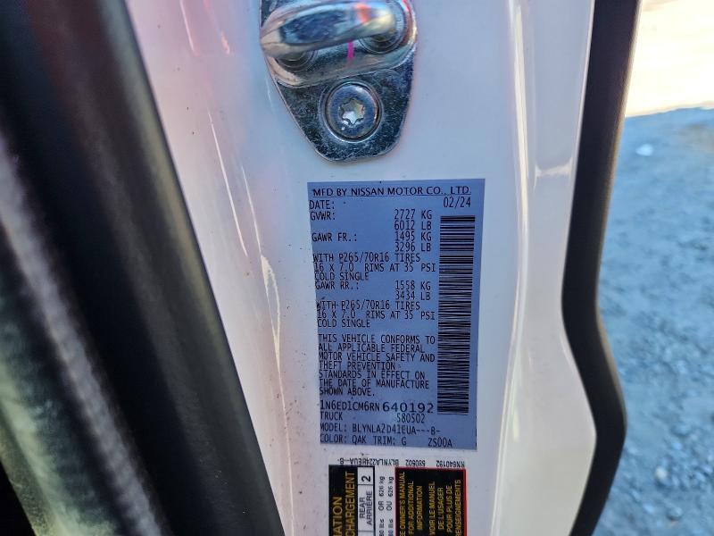 1N6ED1CM6RN640192 2024 NISSAN FRONTIER photo no. 12