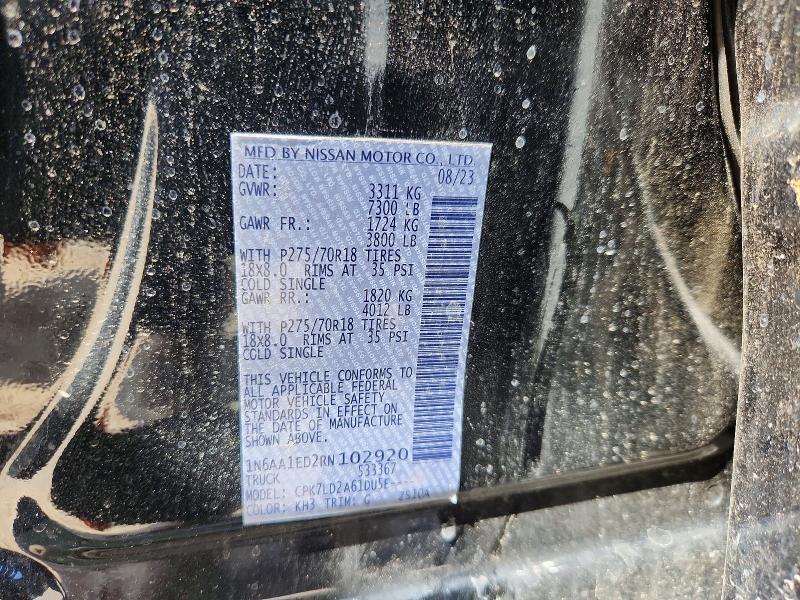 1N6AA1ED2RN102920 2024 NISSAN TITAN photo no. 12