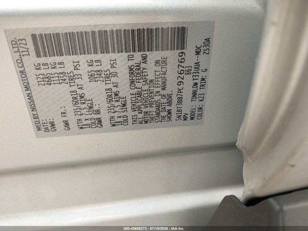 5N1BT3BB7PC926769 2023 NISSAN ROGUE photo no. 9