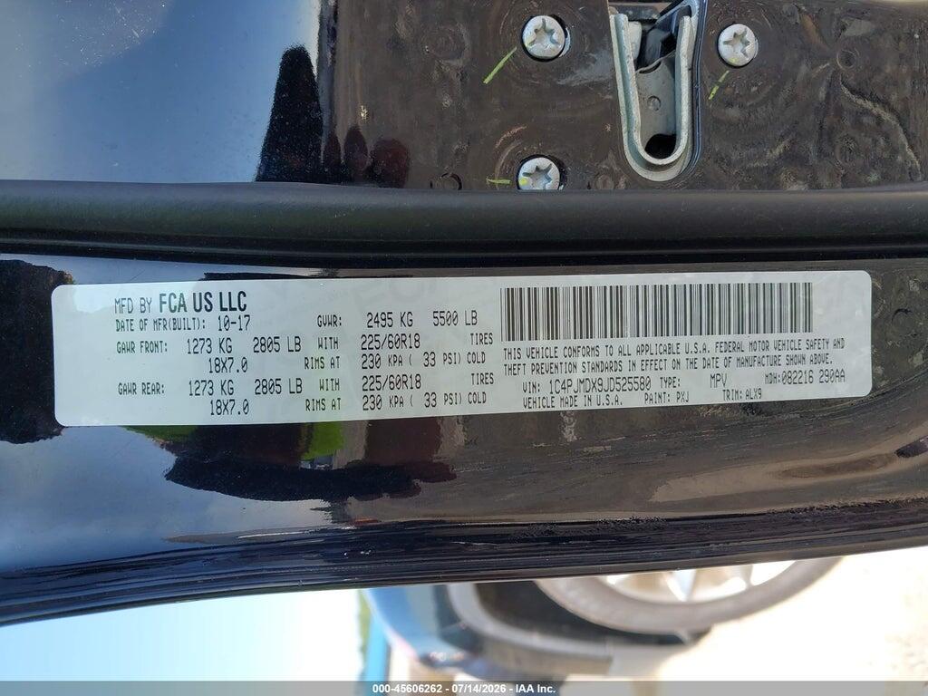 1C4PJMDX9JD525580 2018 JEEP CHEROKEE photo no. 9