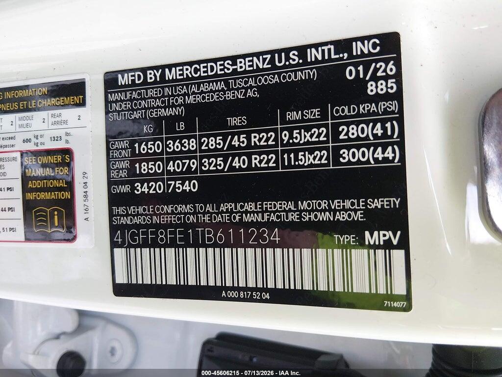4JGFF8FE1TB611234 2026 MERCEDES-BENZ GLS 580 photo no. 9
