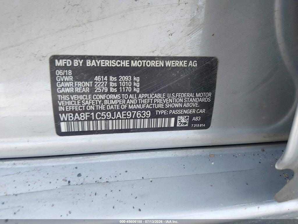 WBA8F1C59JAE97639 2018 BMW 328D photo no. 9