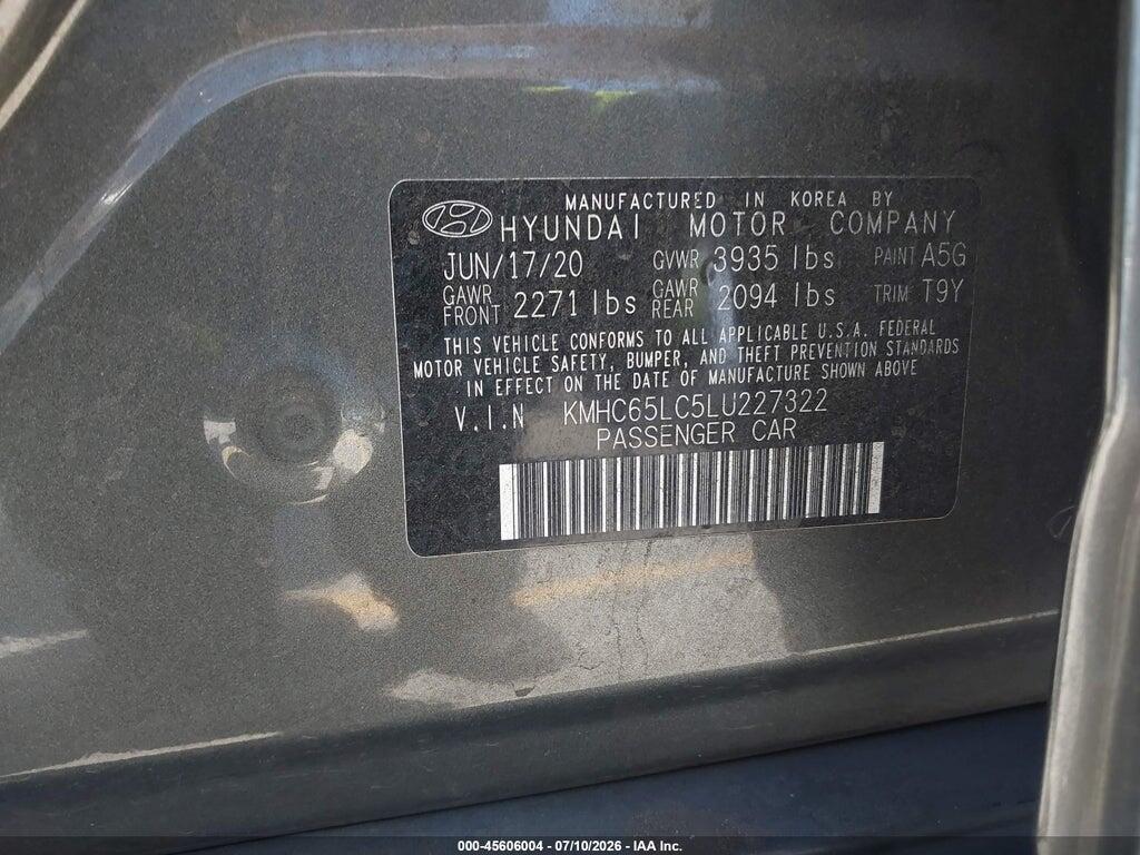 KMHC65LC5LU227322 2020 HYUNDAI IONIQ HYBRID photo no. 9