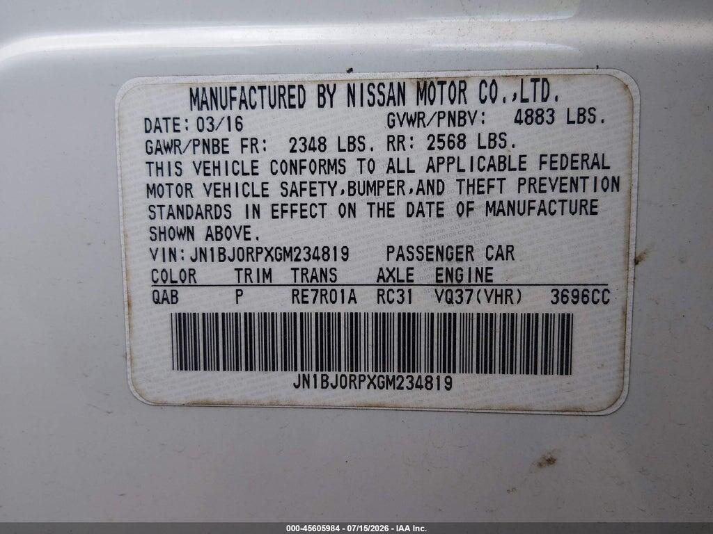 JN1BJ0RPXGM234819 2016 INFINITI QX50 photo no. 9
