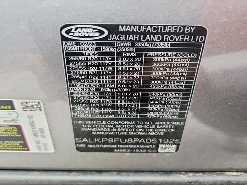 2023 LAND ROVER RANGE ROVER SE — Фото 13 из 13