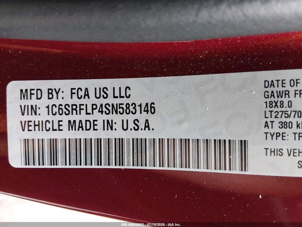 1C6SRFLP4SN583146 2025 RAM 1500 photo no. 9