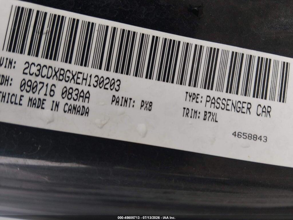 2C3CDXBGXEH130203 2014 DODGE CHARGER photo no. 9