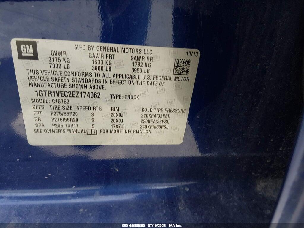 1GTR1VEC2EZ174062 2014 GMC SIERRA 1500 photo no. 9