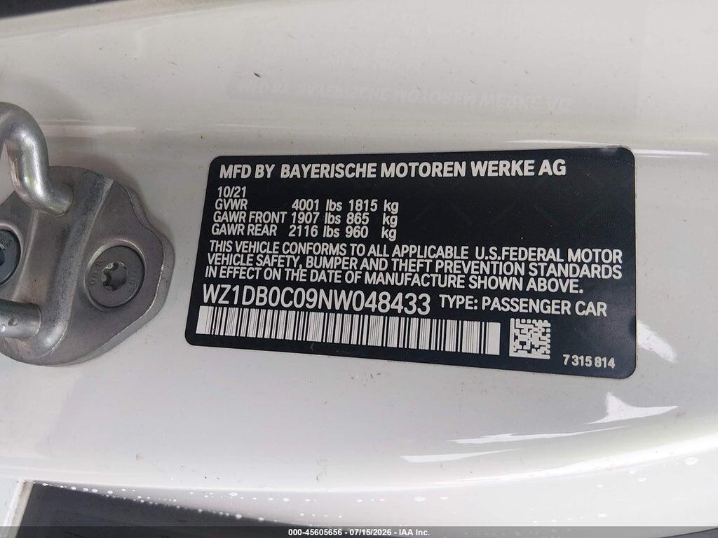 WZ1DB0C09NW048433 2022 TOYOTA GR SUPRA photo no. 9