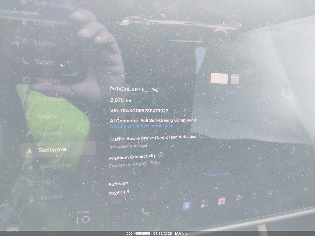 7SAXCDE52SF470927 2025 TESLA MODEL X photo no. 7