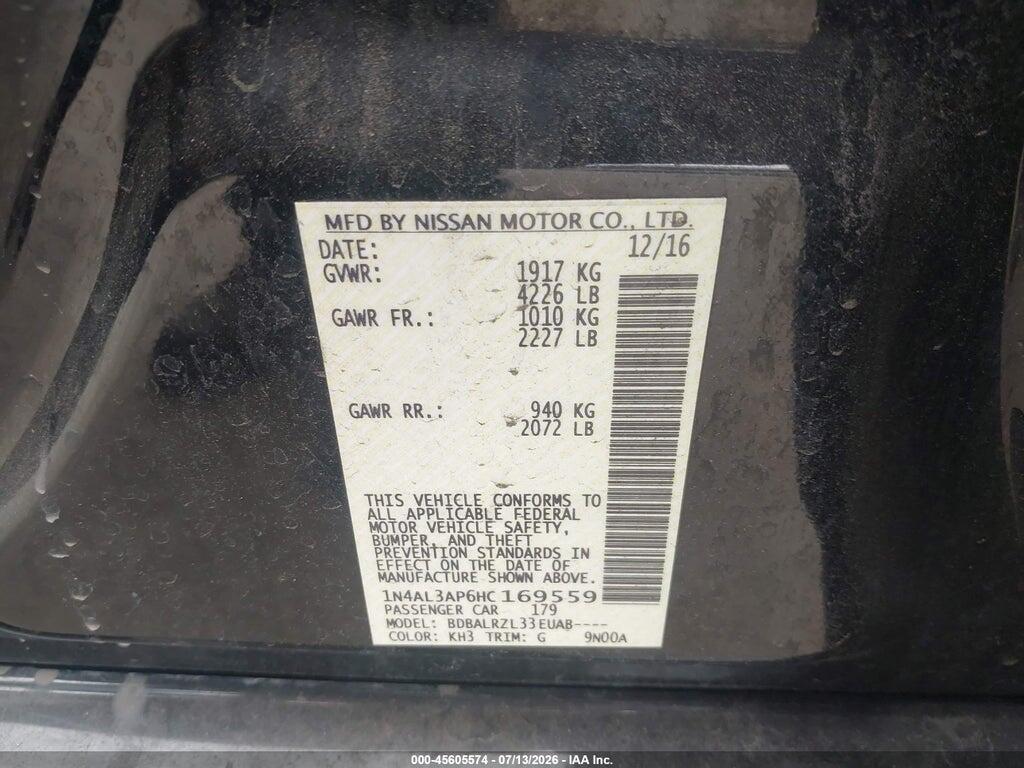 1N4AL3AP6HC169559 2017 NISSAN ALTIMA photo no. 9