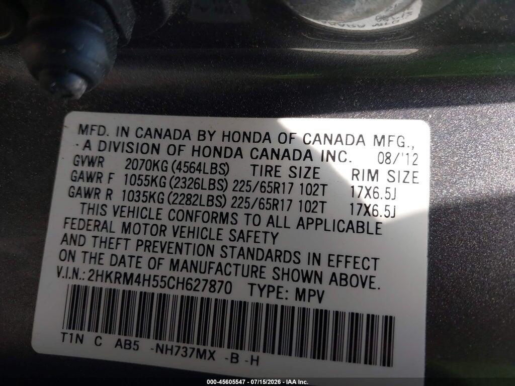 2HKRM4H55CH627870 2012 HONDA CR-V photo no. 9