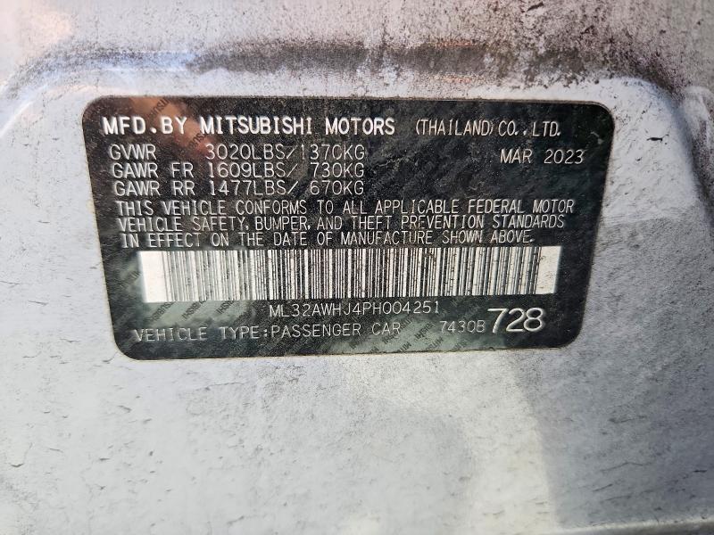 ML32AWHJ4PH004251 2023 MITSUBISHI MIRAGE photo no. 12