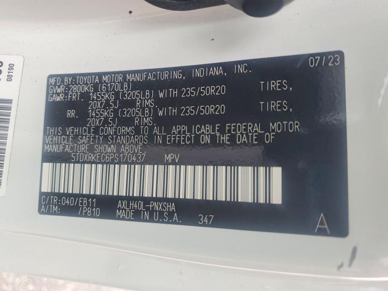 2023 TOYOTA SIENNA XSE 7-PASSENGER — Фото 13 из 13