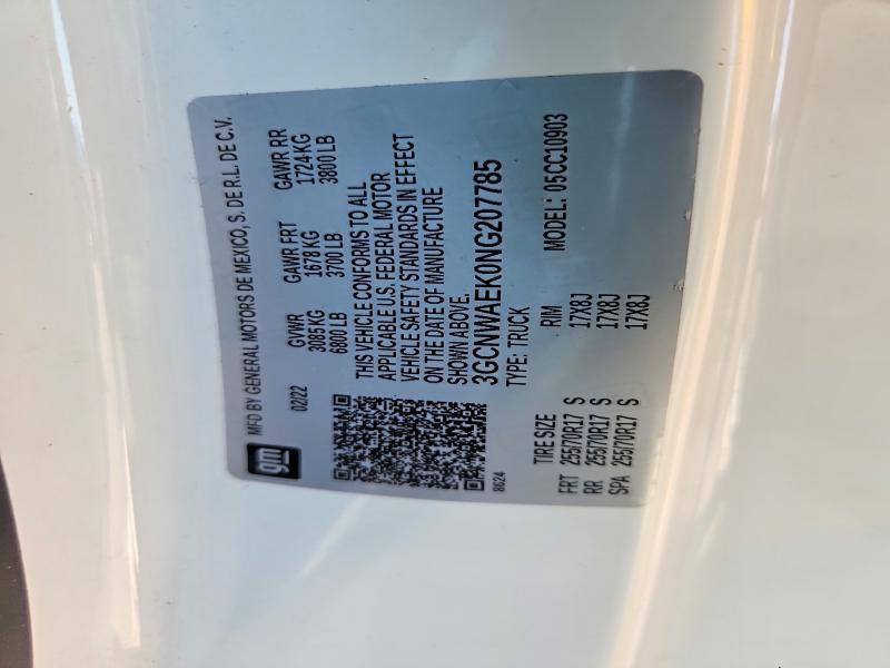3GCNWAEK0NG207785 2022 CHEVROLET SILVERADO LTD photo no. 12