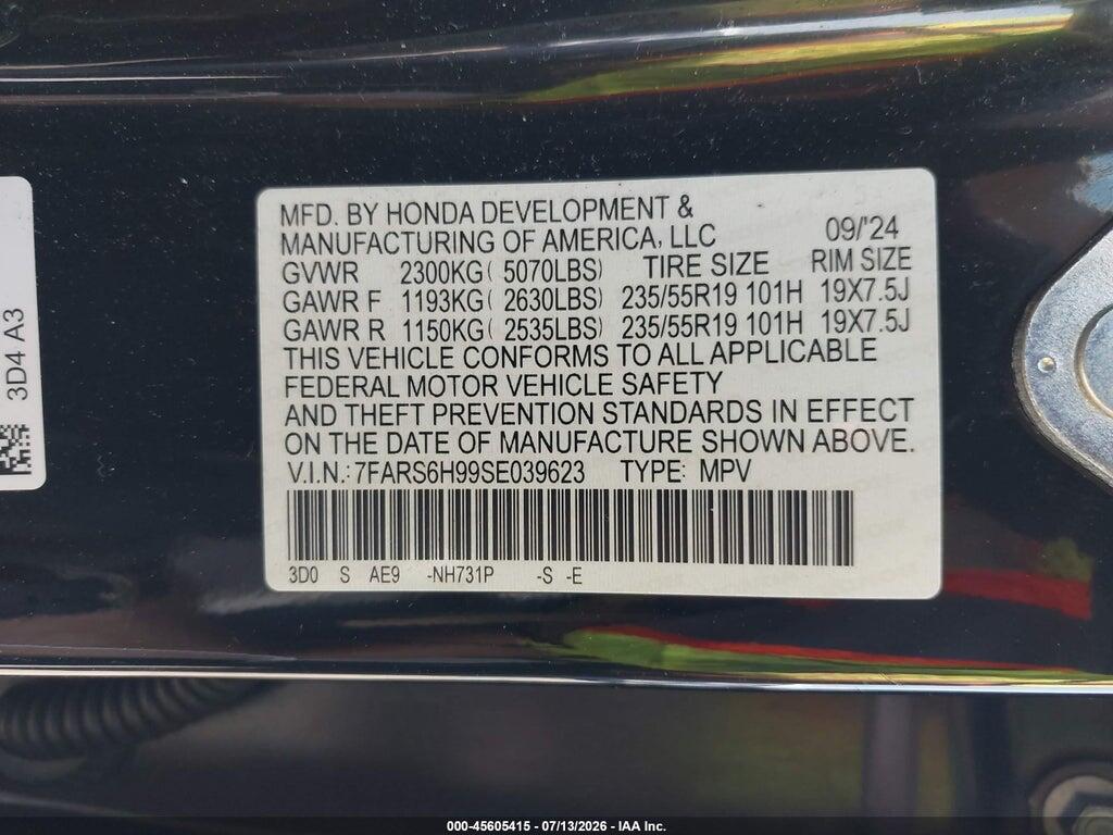 7FARS6H99SE039623 2025 HONDA CR-V HYBRID photo no. 9