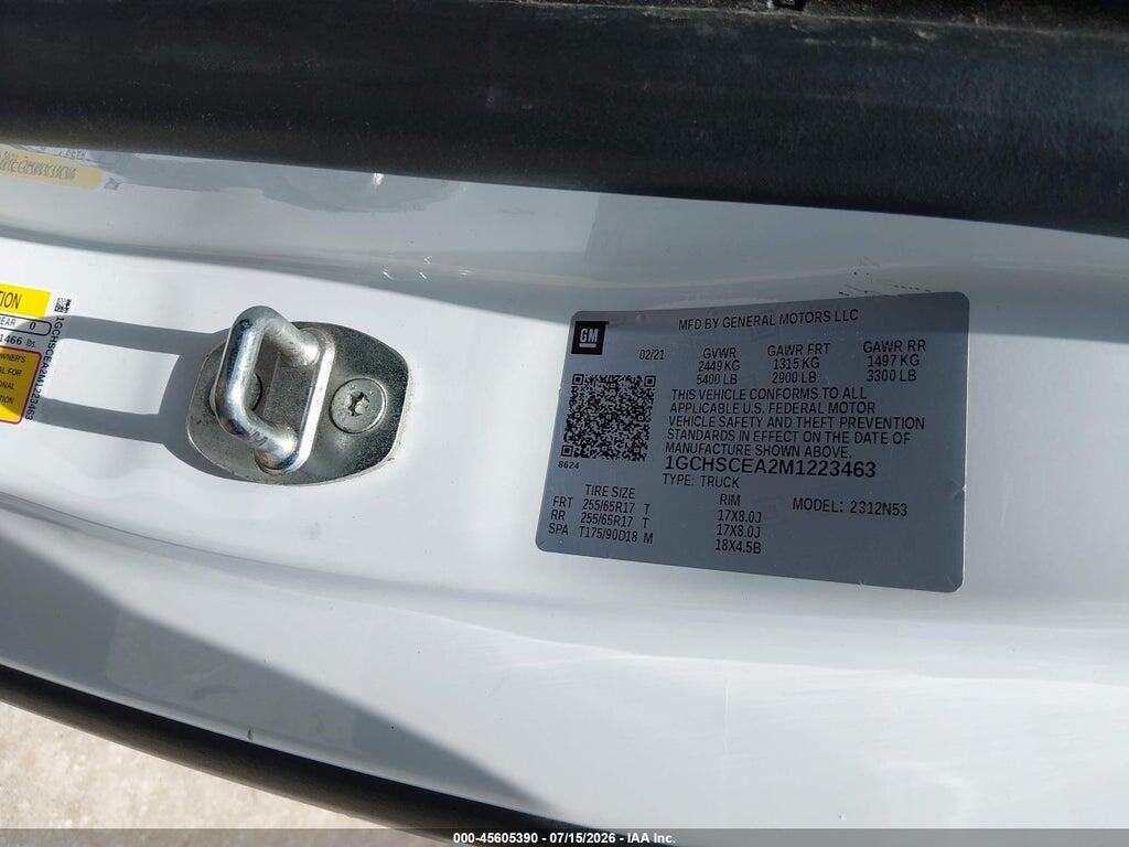 1GCHSCEA2M1223463 2021 CHEVROLET COLORADO photo no. 9