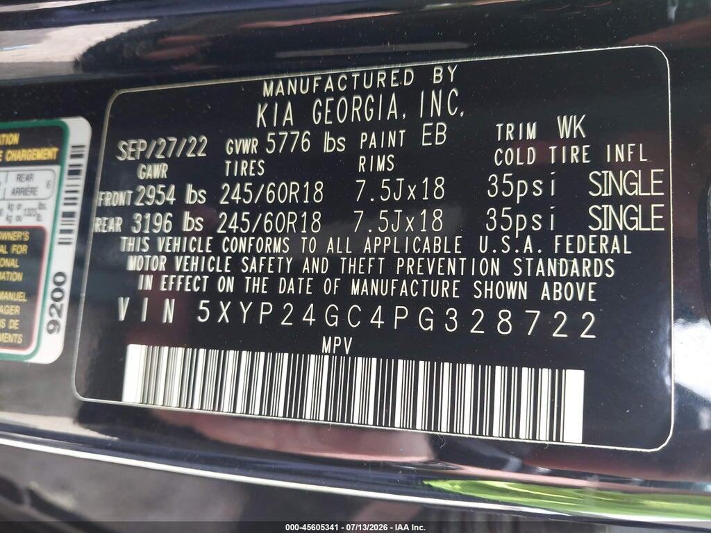5XYP24GC4PG328722 2023 KIA TELLURIDE photo no. 9